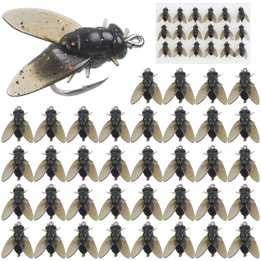 Bionic Fly Fishing Bait Flies Fishing Lures Kit Trout Jigs Swimbaits Dry Flies Fly Fishing Lures Fish Attractant Fly Fishing Hook for Saltwater Freshwater Bass Panfish Lures Set 15mm 36pcs