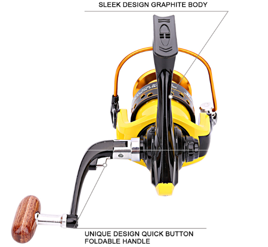 HD Metal Fishing Reel and Fishing Line Spool